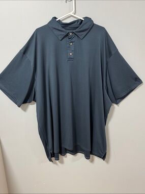 Caribbean Joe Men's Dark Slate Performance Polo